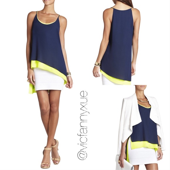 Bcbgmaxazria color block top xxs - Picture 1 of 5
